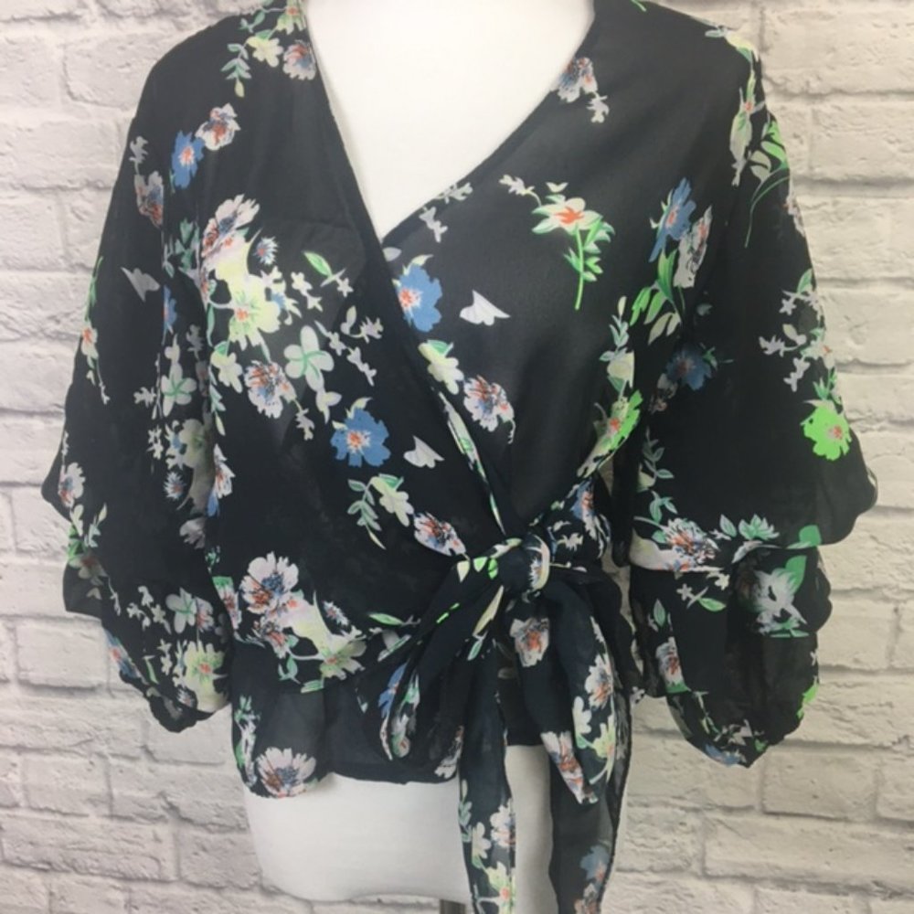 LAST CALL!! Nasty Gal Flower Wrap Top